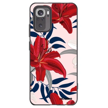 Picasee silikonový černý obal pro Xiaomi Redmi Note 11S 4G - Red Lily
