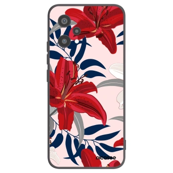 Picasee silikonový černý obal pro Realme 9 Pro 5G - Red Lily