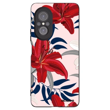 Picasee silikonový černý obal pro Huawei Nova 9 SE - Red Lily