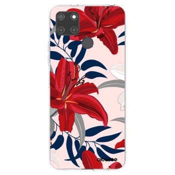 Picasee silikonový průhledný obal pro Realme C21Y - Red Lily