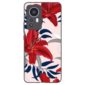 Picasee silikonový černý obal pro Xiaomi 12T Pro - Red Lily