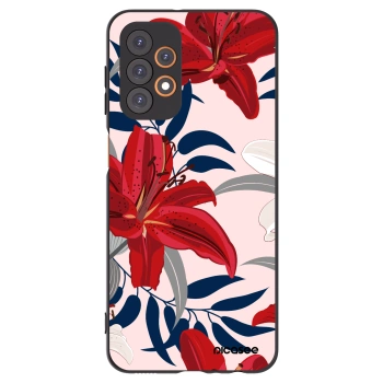Picasee silikonový černý obal pro Samsung Galaxy A23 A236B 5G - Red Lily