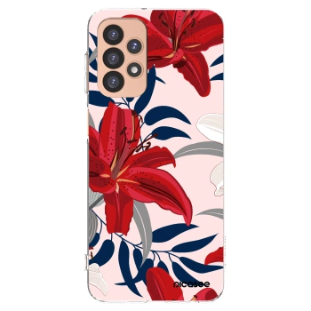 Picasee silikonový průhledný obal pro Samsung Galaxy A23 A236B 5G - Red Lily