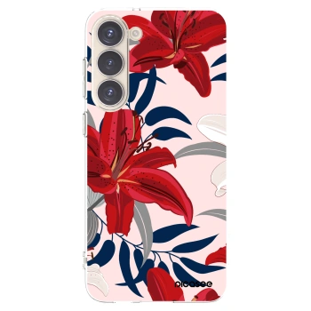 Picasee silikonový průhledný obal pro Samsung Galaxy S23+ 5G - Red Lily