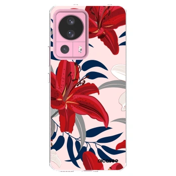 Picasee silikonový průhledný obal pro Xiaomi 13 Lite - Red Lily