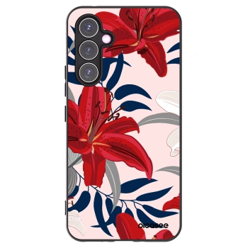 Picasee silikonový černý obal pro Samsung Galaxy A54 5G A546B - Red Lily