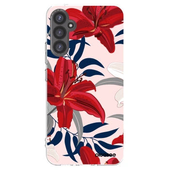 Picasee silikonový průhledný obal pro Samsung Galaxy A34 5G A346B - Red Lily