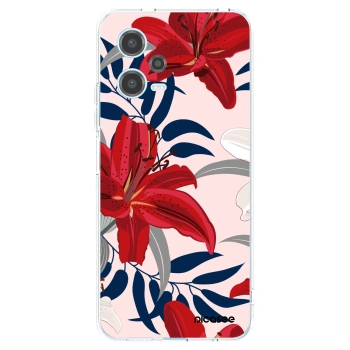 Picasee silikonový průhledný obal pro Xiaomi Redmi Note 12 5G - Red Lily