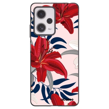 Picasee silikonový černý obal pro Xiaomi Redmi Note 12 Pro+ 5G - Red Lily