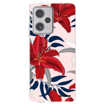 Picasee silikonový průhledný obal pro Xiaomi Redmi Note 12 Pro+ 5G - Red Lily