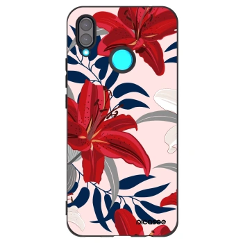 Picasee silikonový černý obal pro Huawei Nova 3 - Red Lily