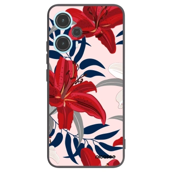 Picasee silikonový černý obal pro Xiaomi Poco F5 - Red Lily