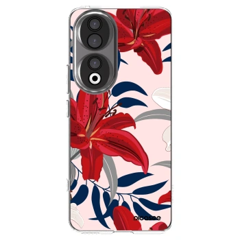 Picasee silikonový průhledný obal pro Honor 90 5G - Red Lily