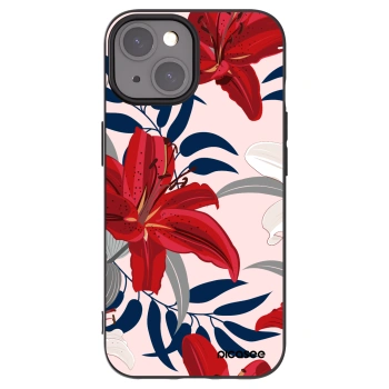 Picasee silikonový černý obal pro Apple iPhone 15 - Red Lily