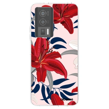 Picasee silikonový průhledný obal pro Xiaomi Poco F5 Pro 5G - Red Lily