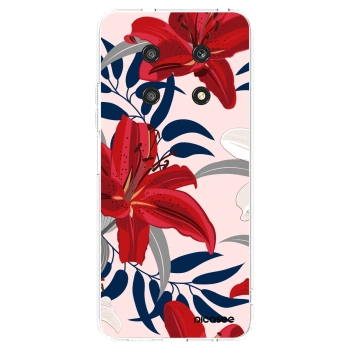 Picasee silikonový průhledný obal pro Honor Magic4 Lite 5G - Red Lily