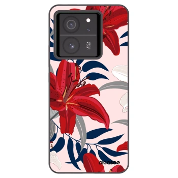 Picasee silikonový černý obal pro Xiaomi 13T - Red Lily