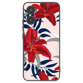Picasee silikonový černý obal pro Realme 10 4G - Red Lily
