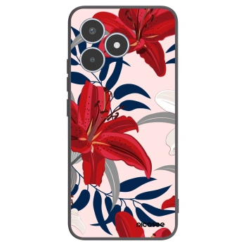 Picasee silikonový černý obal pro Realme C53 - Red Lily