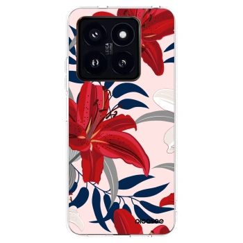 Picasee silikonový průhledný obal pro Xiaomi 14 Pro - Red Lily