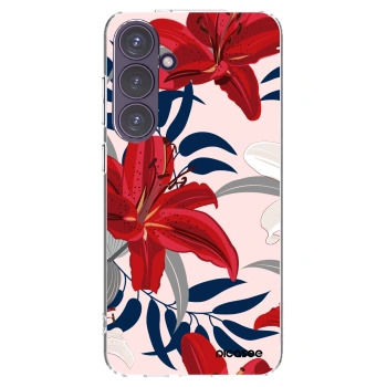 Picasee silikonový průhledný obal pro Samsung Galaxy S24+ S926B 5G - Red Lily