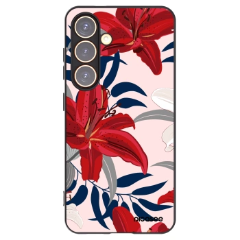 Picasee silikonový černý obal pro Samsung Galaxy S24 S921B 5G - Red Lily