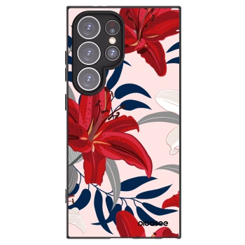 Picasee silikonový černý obal pro Samsung Galaxy S24 Ultra S928B 5G - Red Lily