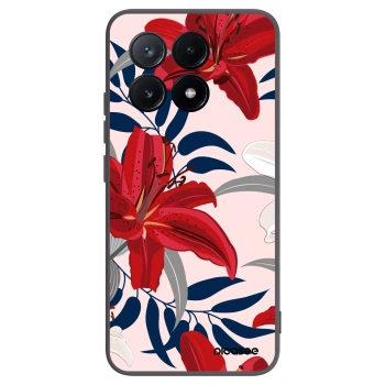 Picasee silikonový černý obal pro Xiaomi Poco X6 Pro - Red Lily
