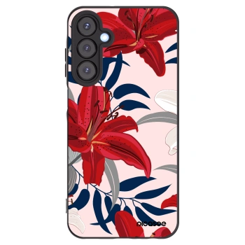 Picasee silikonový černý obal pro Samsung Galaxy A25 A256B 5G - Red Lily