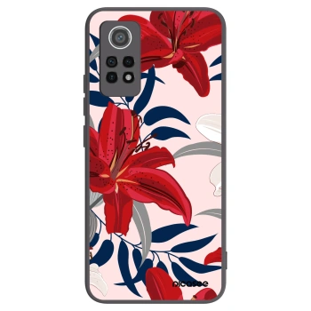 Picasee silikonový černý obal pro Xiaomi Redmi Note 12 Pro 4G - Red Lily