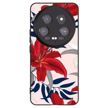 Picasee silikonový černý obal pro Xiaomi 14 Ultra - Red Lily
