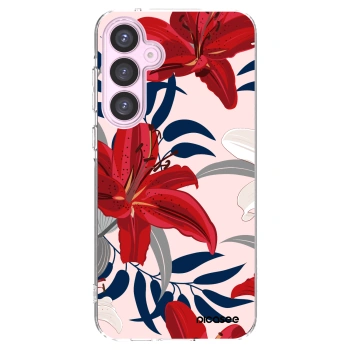 Picasee silikonový průhledný obal pro Samsung Galaxy A55 5G A556B - Red Lily