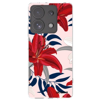 Picasee silikonový průhledný obal pro Xiaomi Redmi Note 13 Pro 4G - Red Lily