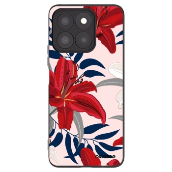 Picasee silikonový černý obal pro Honor X8b - Red Lily