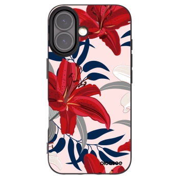 Picasee silikonový černý obal pro Apple iPhone 16 - Red Lily