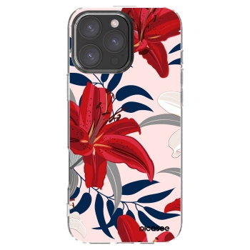 Picasee silikonový průhledný obal pro Apple iPhone 16 Pro Max - Red Lily