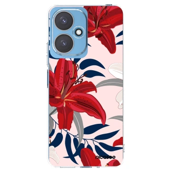 Picasee silikonový průhledný obal pro Xiaomi Redmi 13C 5G - Red Lily