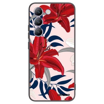 Picasee silikonový černý obal pro Vivo V40 SE 5G - Red Lily