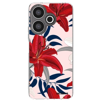Picasee silikonový průhledný obal pro Xiaomi Redmi 13 4G - Red Lily