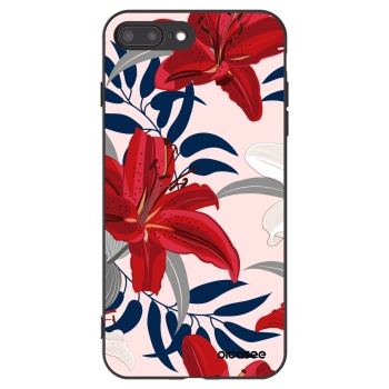 Picasee silikonový černý obal pro Apple iPhone 8 Plus - Red Lily