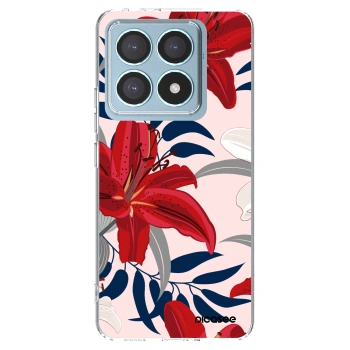 Picasee silikonový průhledný obal pro Xiaomi 14T Pro - Red Lily