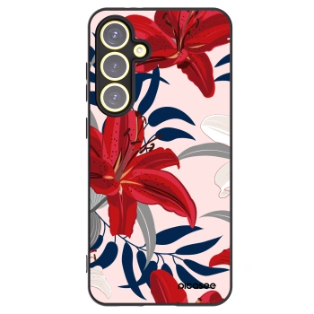 Picasee silikonový černý obal pro Samsung Galaxy S24 FE S721B - Red Lily