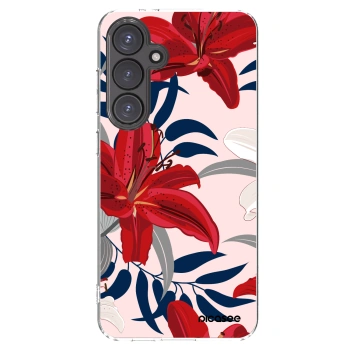 Picasee silikonový průhledný obal pro Samsung Galaxy S24 FE S721B - Red Lily