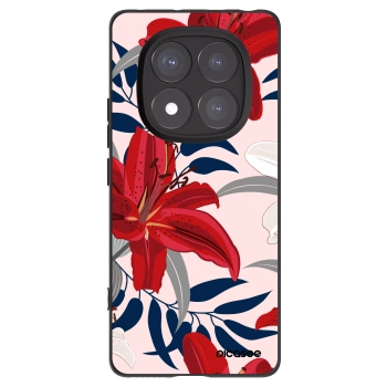 Picasee silikonový černý obal pro Xiaomi Redmi Note 14 Pro 5G - Red Lily
