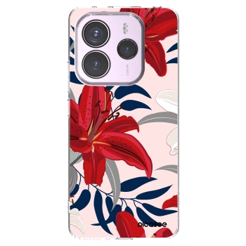 Picasee silikonový průhledný obal pro Xiaomi Redmi Note 14 5G - Red Lily