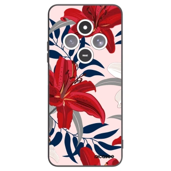 Picasee silikonový černý obal pro Xiaomi Redmi 14C - Red Lily