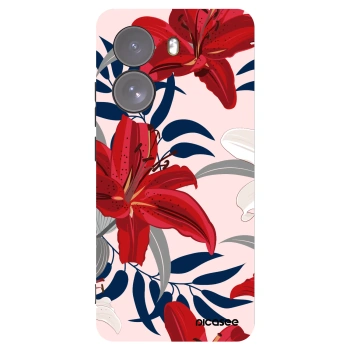 Picasee silikonový černý obal pro Xiaomi Poco X7 - Red Lily