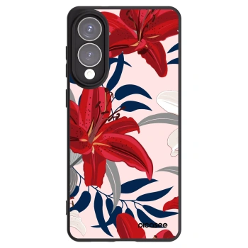 Picasee silikonový černý obal pro Samsung Galaxy S25 Edge 5G - Red Lily