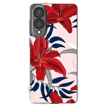 Picasee silikonový průhledný obal pro Samsung Galaxy S25 Edge 5G - Red Lily