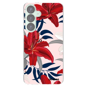 Picasee silikonový průhledný obal pro Samsung Galaxy S25+ 5G - Red Lily